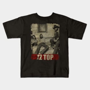 TEXTURE ART-ZZ Top - RETRO STYLE Kids T-Shirt